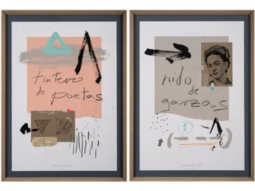 Tintero de poetas & Nido de garzas - Paper Painting by NOVOCUADRO ART COMPANY - view 2